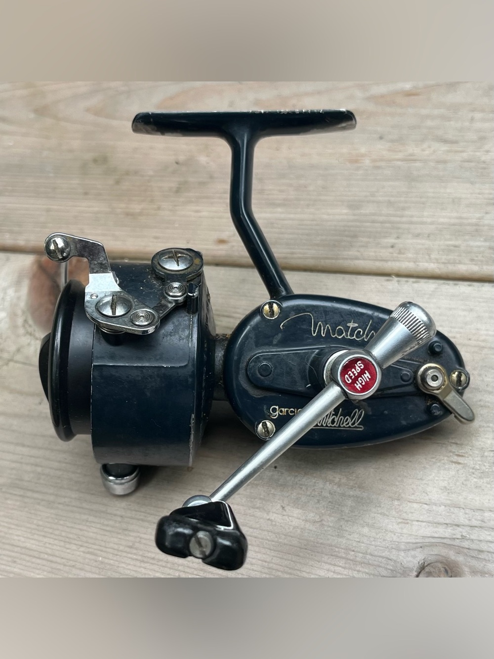 Rare Blue Vintage Garcia Mitchell Match High Speed Spinning Fishing Reel